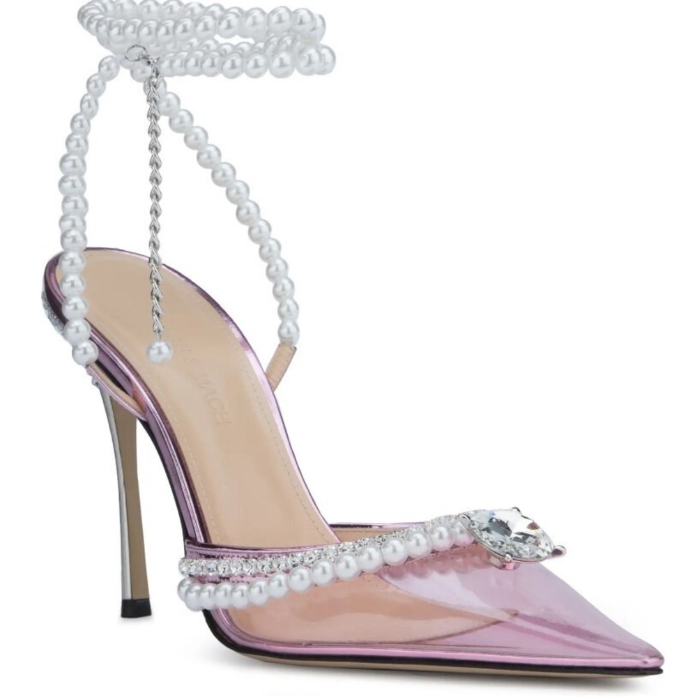 MACH &MACH Diamond of Elizabeth Imitation Pearl Pointed Toe Pump